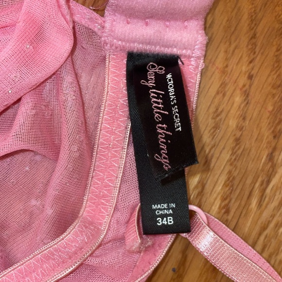 2006 Victoria’s Secret Pink Sparkly Chiffon Lingerie Nightie Slip - Picture 6 of 7